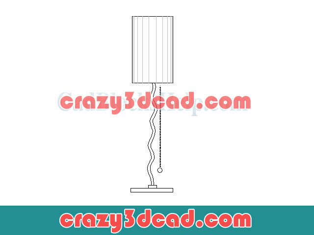 Fashion floor lamp cad blocks